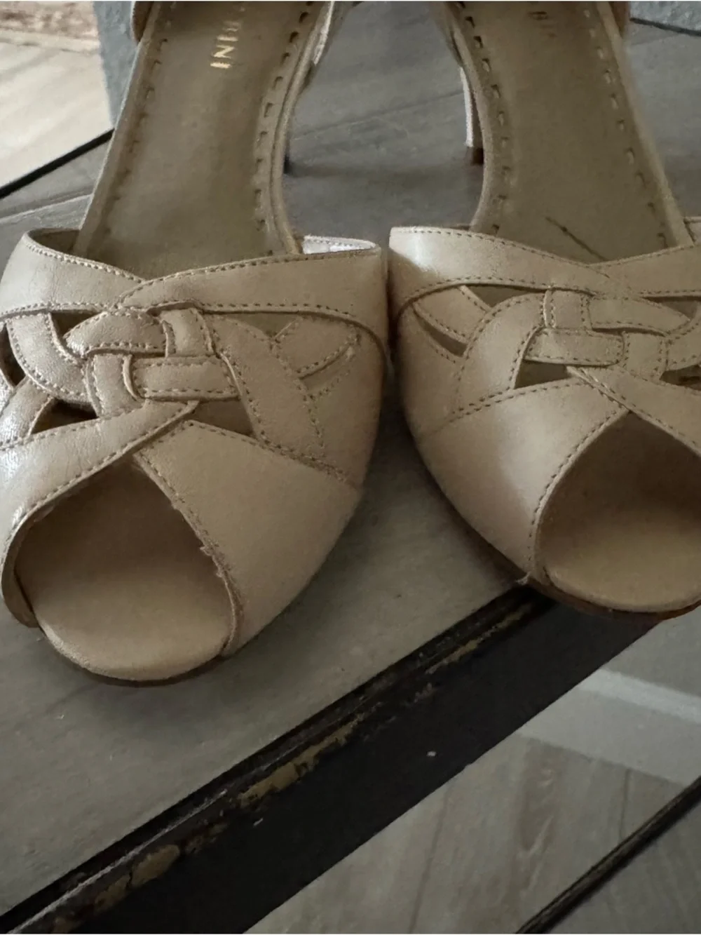 Gianni Bini Braided d’Orsay Peep Toe Nude Pump - Picture 5 of 10